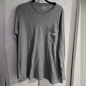 Vineyard Vines Mens Shirt Gray Crew Neck Kentucky Derby Size XL